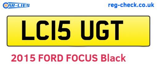 LC15UGT are the vehicle registration plates.
