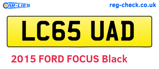 LC65UAD are the vehicle registration plates.
