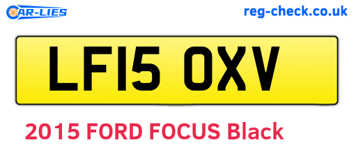 LF15OXV are the vehicle registration plates.