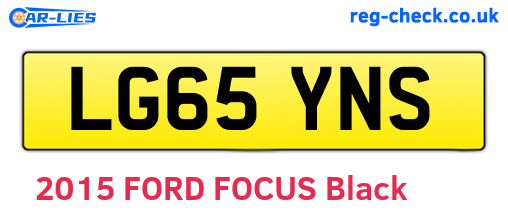 LG65YNS are the vehicle registration plates.