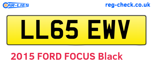 LL65EWV are the vehicle registration plates.