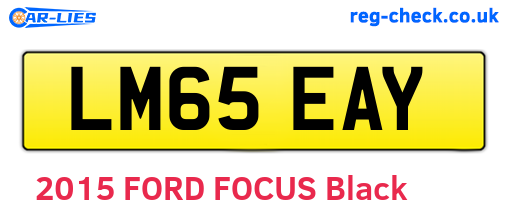 LM65EAY are the vehicle registration plates.
