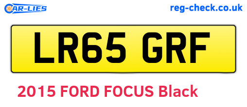 LR65GRF are the vehicle registration plates.
