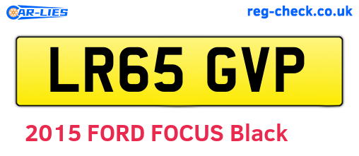 LR65GVP are the vehicle registration plates.