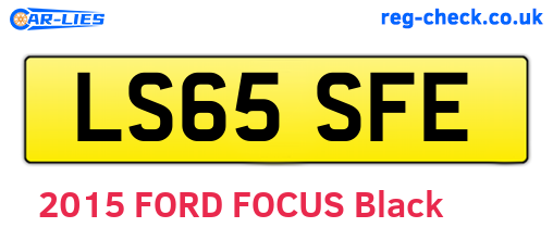LS65SFE are the vehicle registration plates.