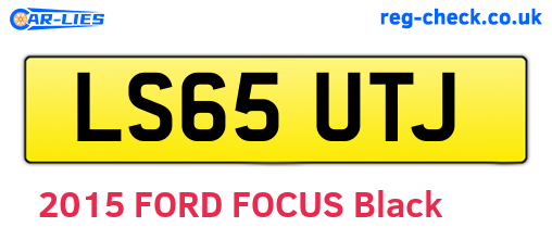 LS65UTJ are the vehicle registration plates.