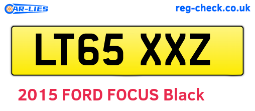 LT65XXZ are the vehicle registration plates.