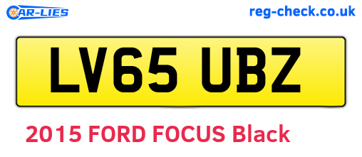 LV65UBZ are the vehicle registration plates.