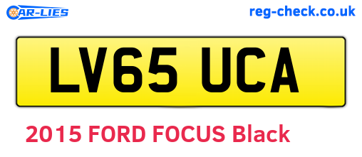 LV65UCA are the vehicle registration plates.