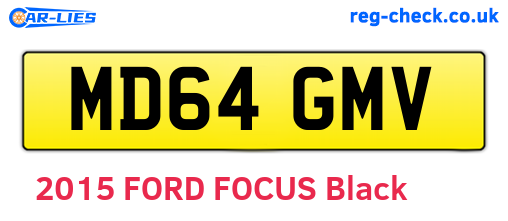 MD64GMV are the vehicle registration plates.
