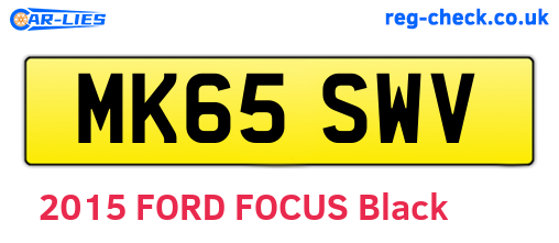 MK65SWV are the vehicle registration plates.