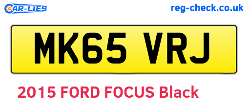 MK65VRJ are the vehicle registration plates.