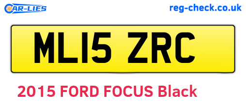 ML15ZRC are the vehicle registration plates.