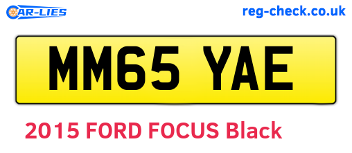 MM65YAE are the vehicle registration plates.