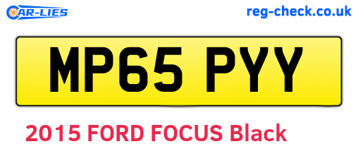 MP65PYY are the vehicle registration plates.