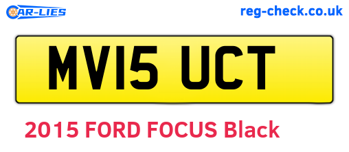 MV15UCT are the vehicle registration plates.