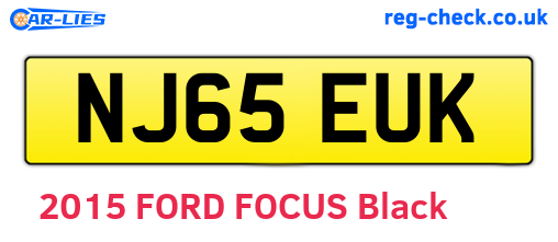 NJ65EUK are the vehicle registration plates.