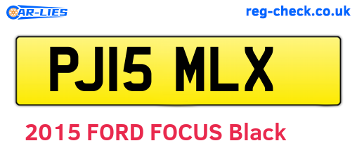 PJ15MLX are the vehicle registration plates.