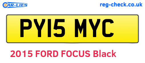 PY15MYC are the vehicle registration plates.