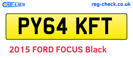 PY64KFT are the vehicle registration plates.
