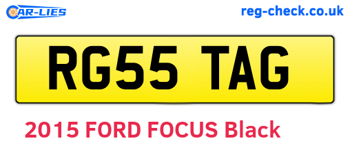 RG55TAG are the vehicle registration plates.
