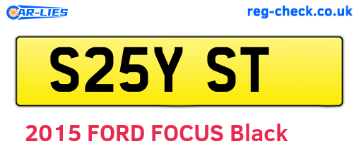 S25YST are the vehicle registration plates.