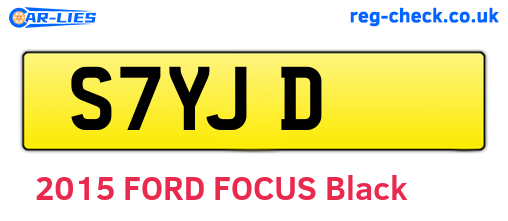 S7YJD are the vehicle registration plates.