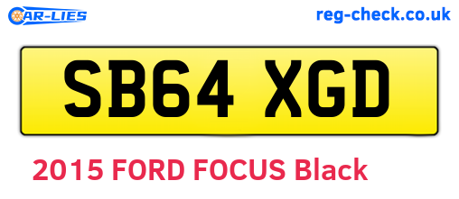 SB64XGD are the vehicle registration plates.