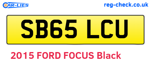 SB65LCU are the vehicle registration plates.