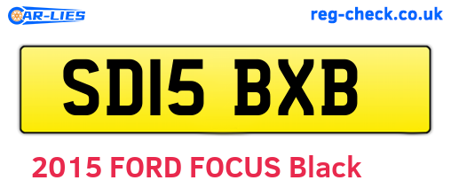 SD15BXB are the vehicle registration plates.