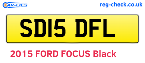 SD15DFL are the vehicle registration plates.
