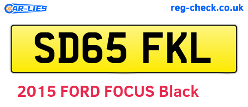 SD65FKL are the vehicle registration plates.