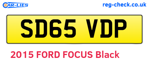 SD65VDP are the vehicle registration plates.