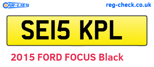 SE15KPL are the vehicle registration plates.
