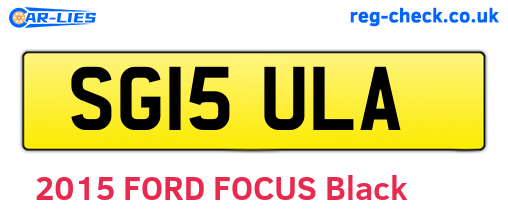 SG15ULA are the vehicle registration plates.