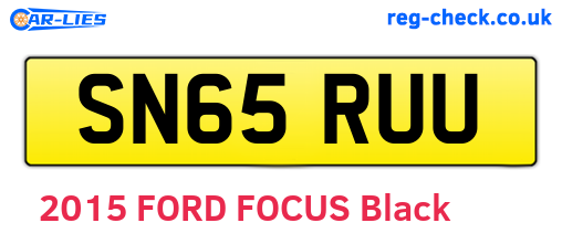 SN65RUU are the vehicle registration plates.
