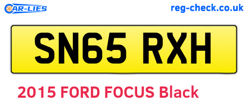 SN65RXH are the vehicle registration plates.