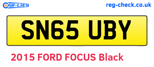 SN65UBY are the vehicle registration plates.