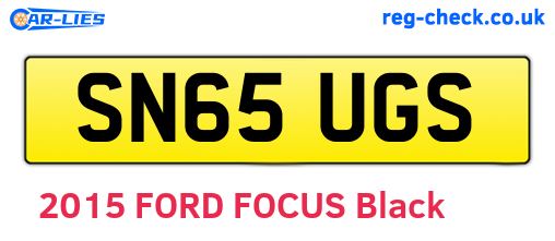 SN65UGS are the vehicle registration plates.
