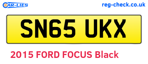SN65UKX are the vehicle registration plates.