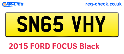 SN65VHY are the vehicle registration plates.