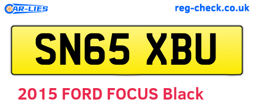 SN65XBU are the vehicle registration plates.