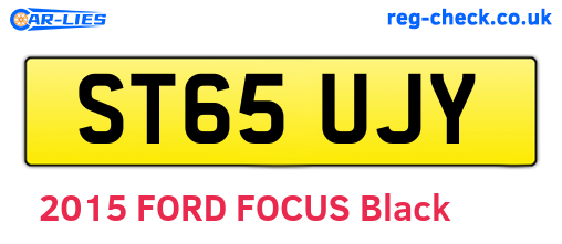 ST65UJY are the vehicle registration plates.