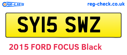 SY15SWZ are the vehicle registration plates.
