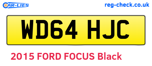 WD64HJC are the vehicle registration plates.