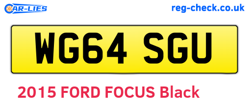 WG64SGU are the vehicle registration plates.