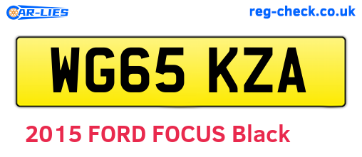 WG65KZA are the vehicle registration plates.