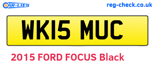 WK15MUC are the vehicle registration plates.