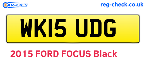 WK15UDG are the vehicle registration plates.