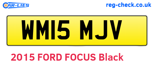 WM15MJV are the vehicle registration plates.